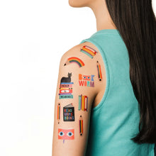 Load image into Gallery viewer, Bookworm Tattoo Sheet