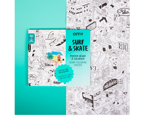 Giant Coloring Poster - Surf & Skate