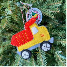 Load image into Gallery viewer, Dump Truck Felt Wool Ornament