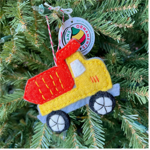 Dump Truck Felt Wool Ornament