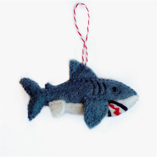 Shark Felt Wool Ornament