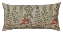 Load image into Gallery viewer, Mushrooms and Ferns Lumbar Pillow