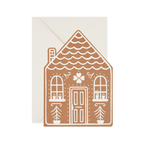 Gingerbread House Die-Cut Card