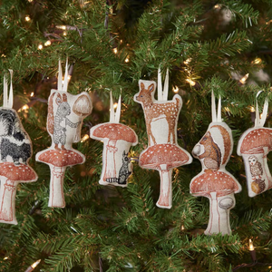 Deer with Mushroom Ornament