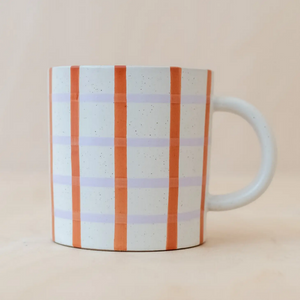 Lilac Check Mug