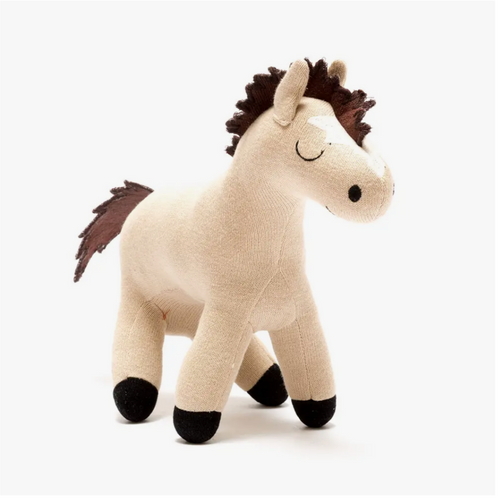 knitted Organic Cotton Horse Plush toy