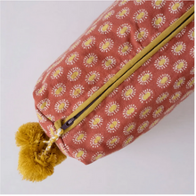 Load image into Gallery viewer, Toiletry Bag - Daisy Brick Block Printed