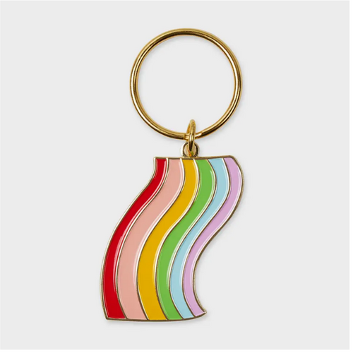 Rainbow Wave Keychain