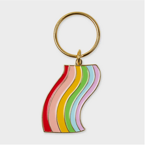 Rainbow Wave Keychain