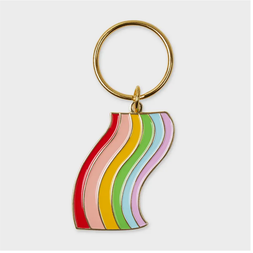 Rainbow Wave Keychain
