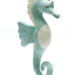 Sea Green Seahorse Knit Plush Toy