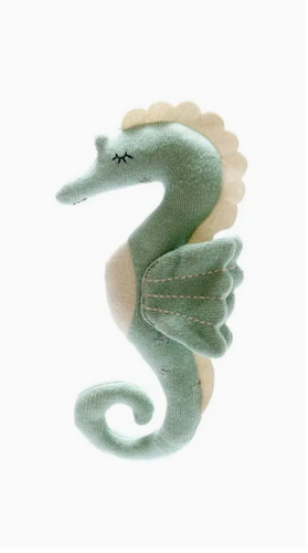 Sea Green Seahorse Knit Plush Toy