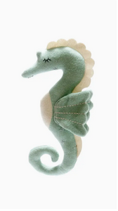 Sea Green Seahorse Knit Plush Toy