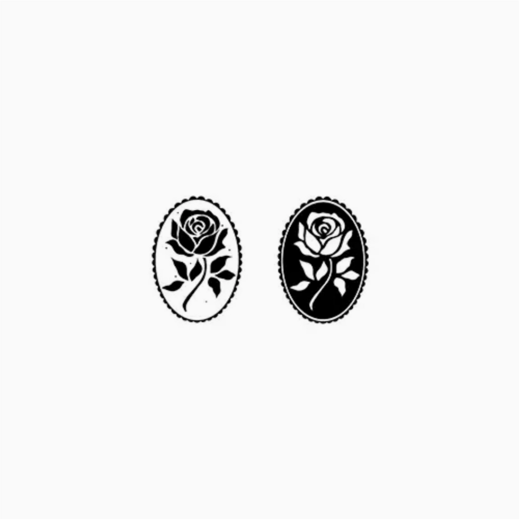 Temporary Tattoo Pairs - Floral Cameos