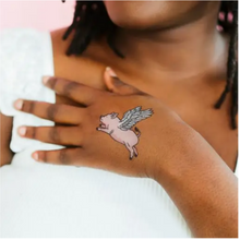 Load image into Gallery viewer, Temporary Tattoo Pairs - Flying Pig