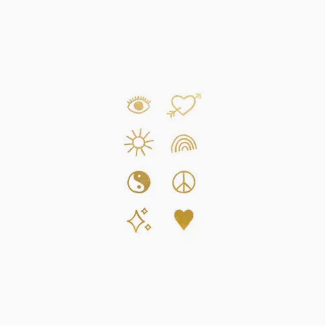 Temporary Tattoo Pairs - Gold Flash