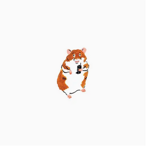 Temporary Tattoo Pairs - Hamster Boss