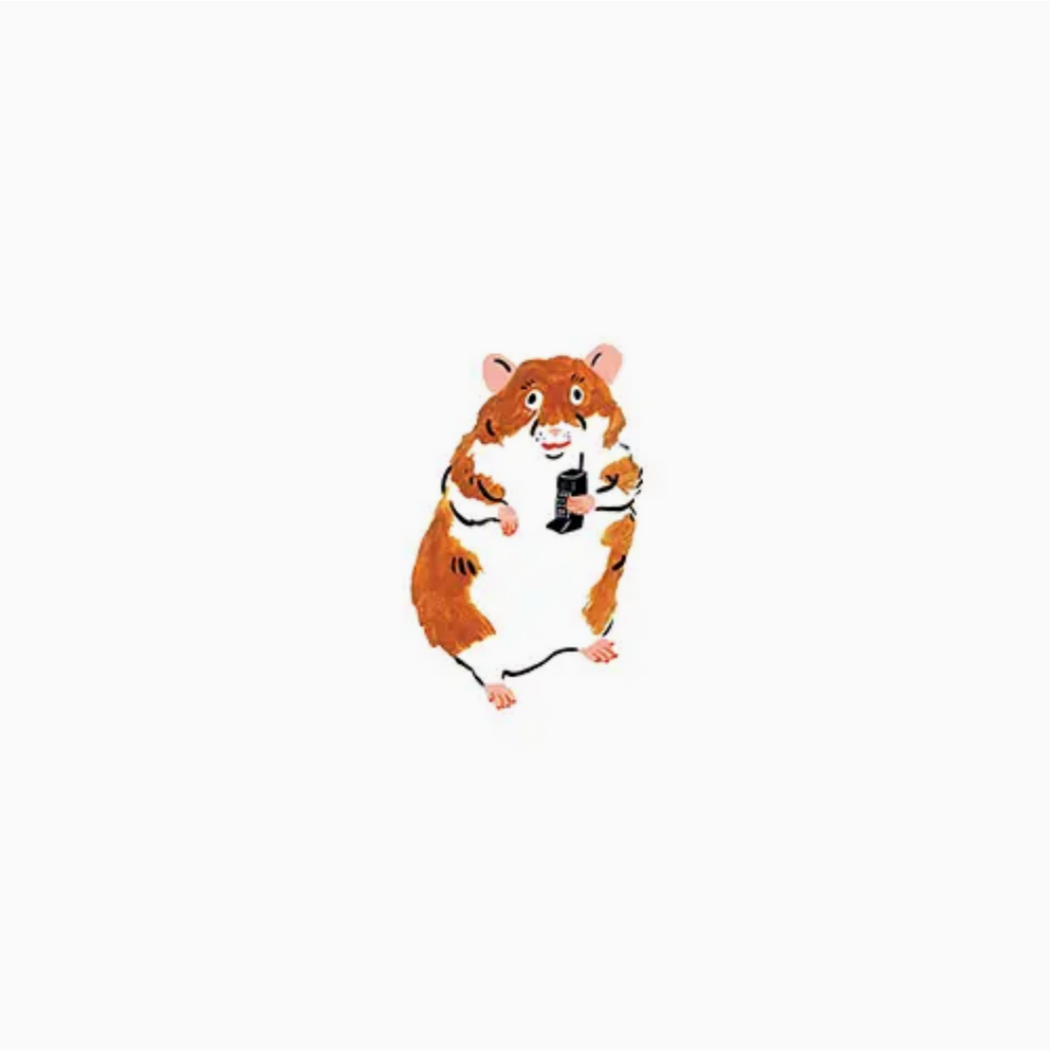 Temporary Tattoo Pairs - Hamster Boss