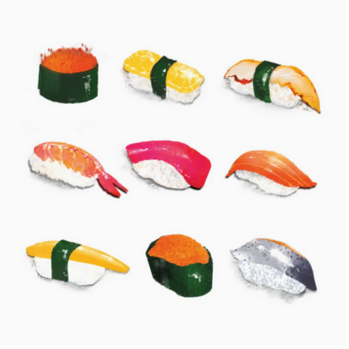 Temporary Tattoo Pairs - Sushi Platter