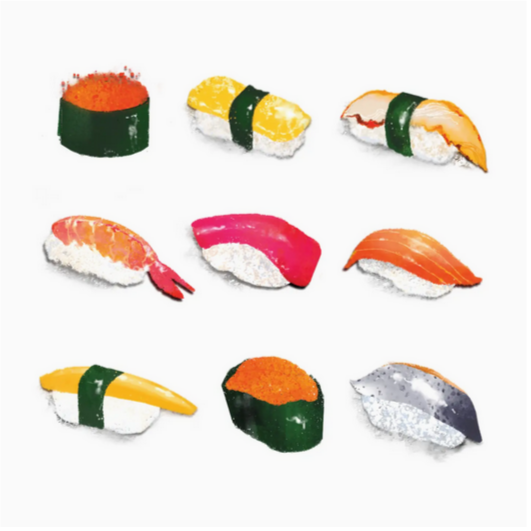 Temporary Tattoo Pairs - Sushi Platter