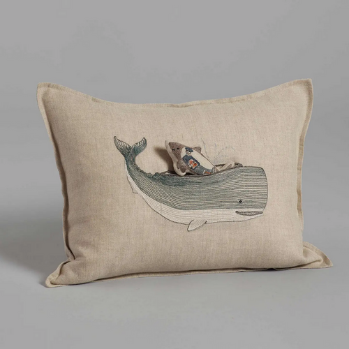 Very Hungry Whale Pocket Pillow