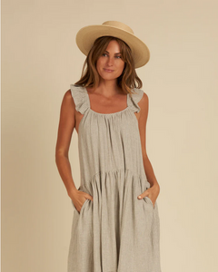 Abbie Tiered Maxi - Sage Gingham