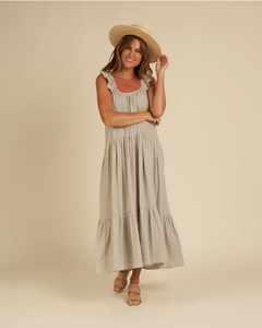 Abbie Tiered Maxi - Sage Gingham