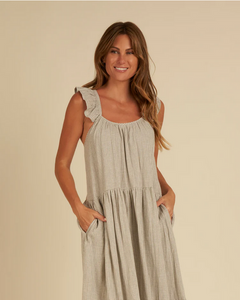 Abbie Tiered Maxi - Sage Gingham