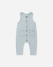 Load image into Gallery viewer, Woven Jumpsuit - Blue Check