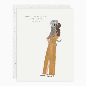 Girl and Dog card