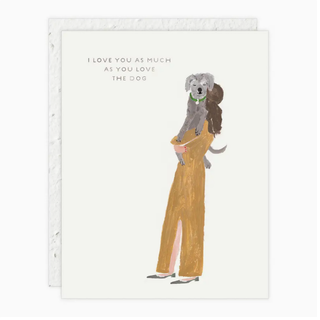 Girl and Dog card