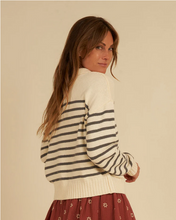 Load image into Gallery viewer, Collared Sweater - Slate Stripe
