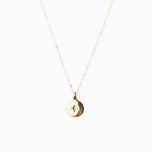 North Star Coin Pendant Necklace