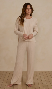 Cozy Rib Knit Set - Shell