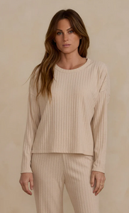 Cozy Rib Knit Set - Shell