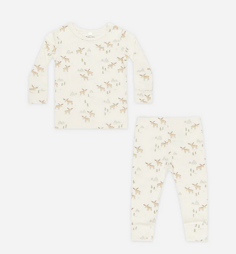 Long Sleeve Pajamas - Moose