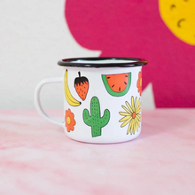 Load image into Gallery viewer, Fruits &amp; Flowers Enamel Mug