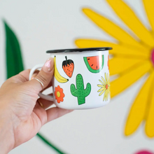 Load image into Gallery viewer, Fruits &amp; Flowers Enamel Mug