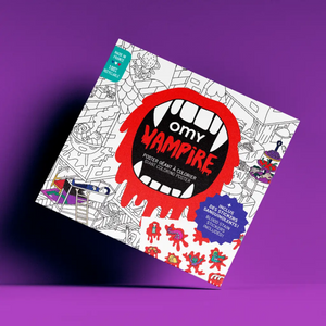 Giant Coloring Poster with Stickers - Vampire