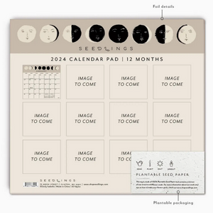 Moon Faces 2024 Calendar Pad