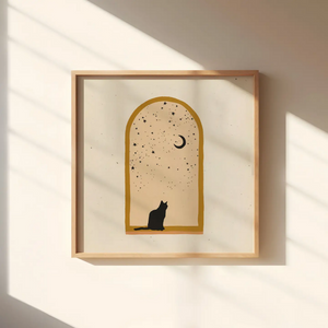 Moon Cat Print