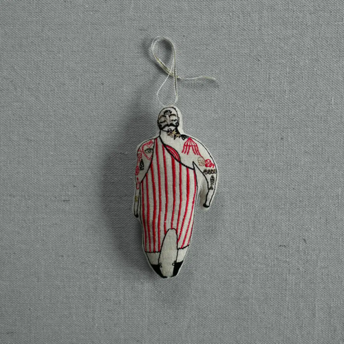 Tattooed Strong Man - Cotton & Lavender Filled Ornament