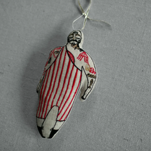 Load image into Gallery viewer, Tattooed Strong Man - Cotton &amp; Lavender Filled Ornament