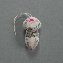 Load image into Gallery viewer, Tattooed Strong Lady - Cotton &amp; Lavender Filled Ornament