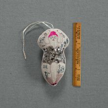 Load image into Gallery viewer, Tattooed Strong Lady - Cotton &amp; Lavender Filled Ornament