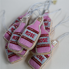 Load image into Gallery viewer, Rose Bottle Embellished Ornament