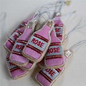 Rose Bottle Embellished Ornament