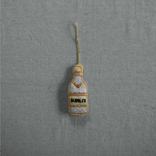 Load image into Gallery viewer, Bubbles Champagne Bottle Embellished Ornament