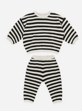 Load image into Gallery viewer, Waffle Slouch Set - Black Stripe