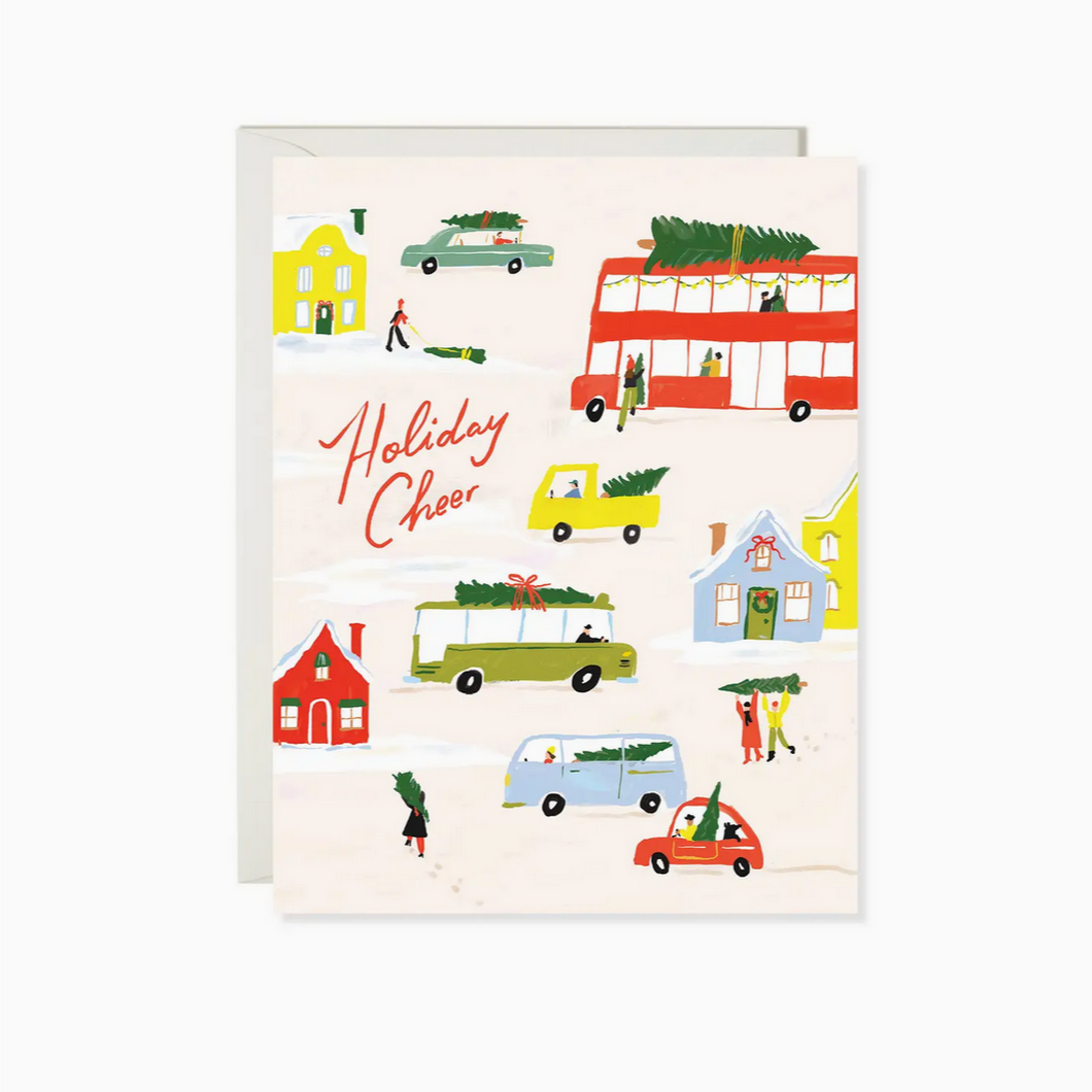 Christmas Tree Cars card